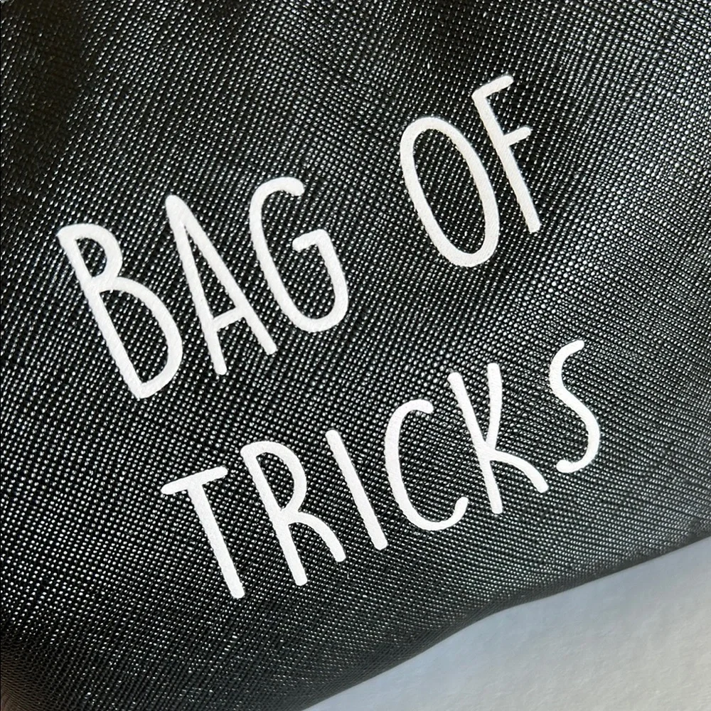 BCBGeneration Black Cosmetic Bag with Playful Text
